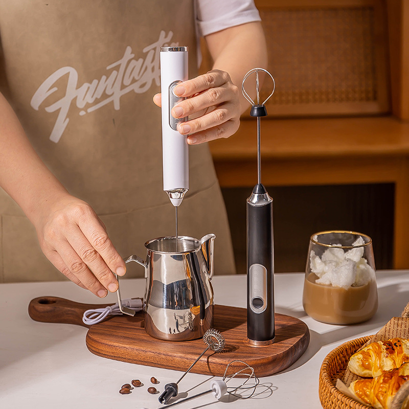 Immersion Hand Blender Set - Electric Milk Foamer Blender Wireless Coffee