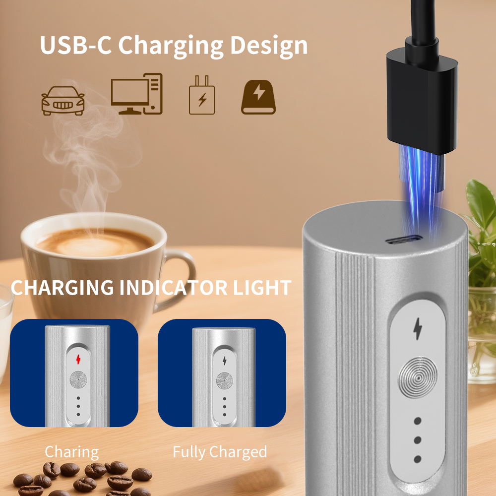 Cliton Electroplated Silver US - đánh giá và giá Electric Milk Frother Handheld